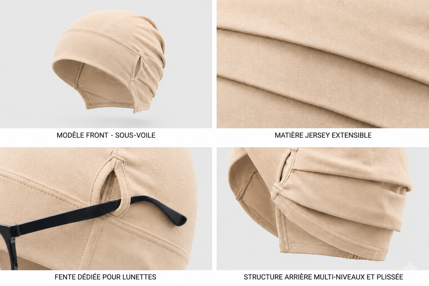 Nura Protective Styles, sous-voile protection capillaire - zone arrière extensible